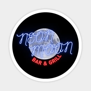 Neon Moon Bar and Grill Magnet